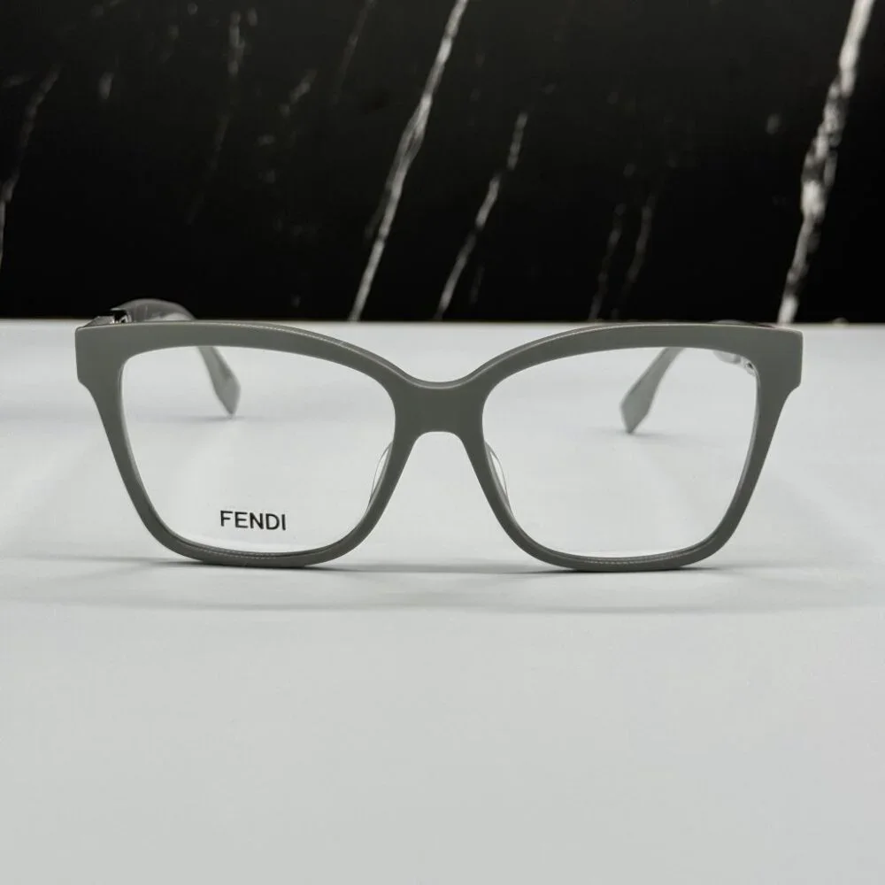 NEW FE50025I 020 FENDI EYEGLASSES SHINY GREY UNISEX EYEWEAR FENDI
